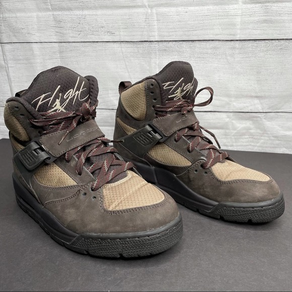 Air Jordan | Brown Suede Jordan Flight 45 Trk High Boot Sneaker 5.5Y - Picture 2 of 11